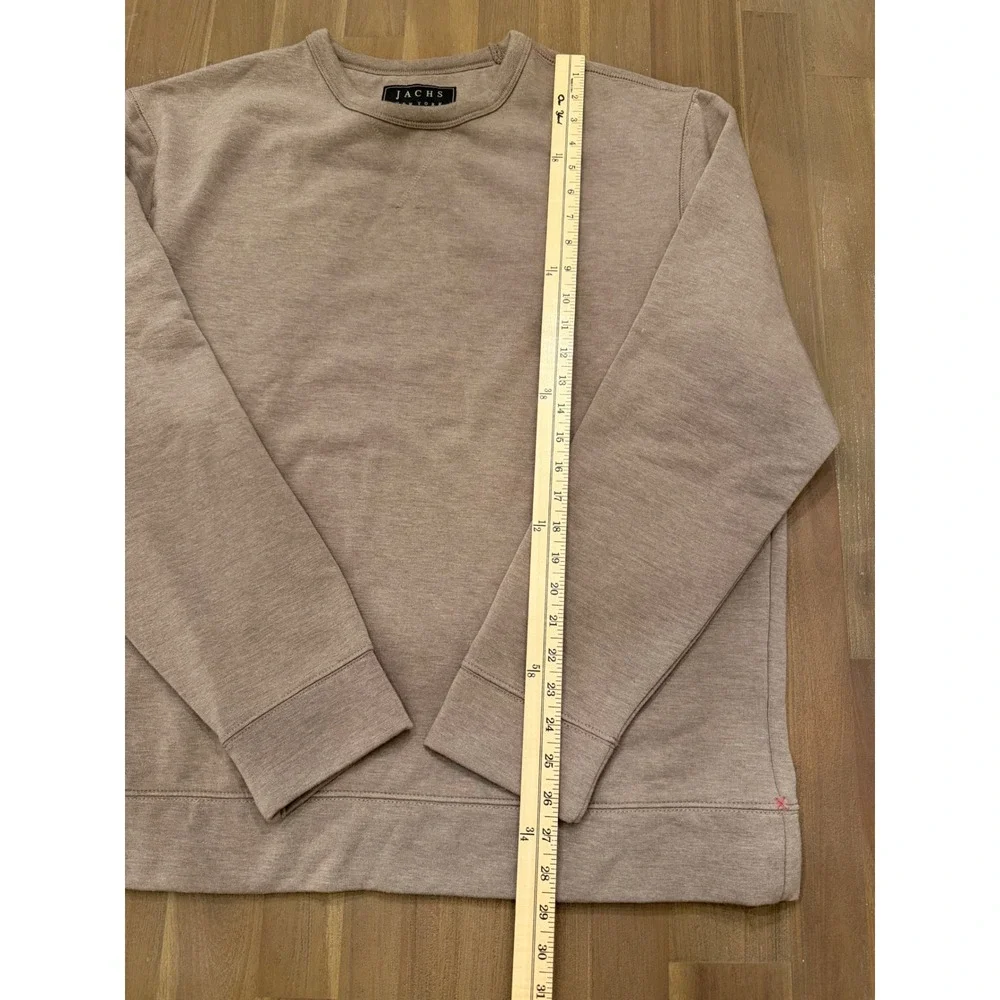 Jachs New York Mens XL Tan Heathered Crewneck Sweatshirt 1437788‎ Long Sleeve